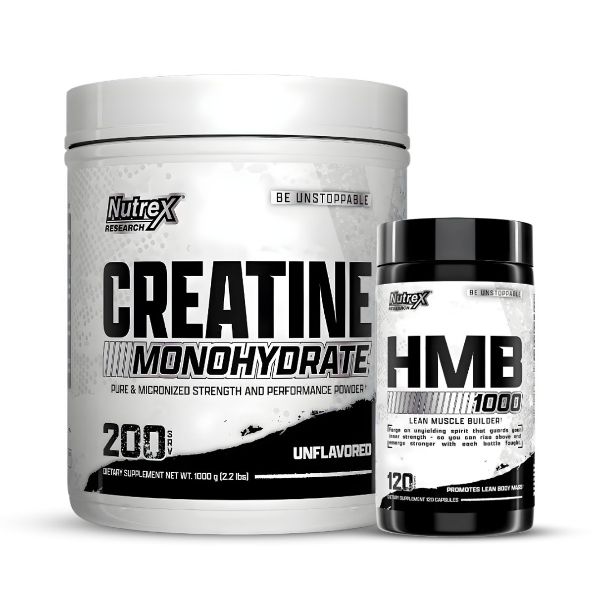 NUTREX RESEARCH - Creatina Nutrex Research 1 kg - Monohidratada + HMB 1000 120Cápsulas HMB Nutrex