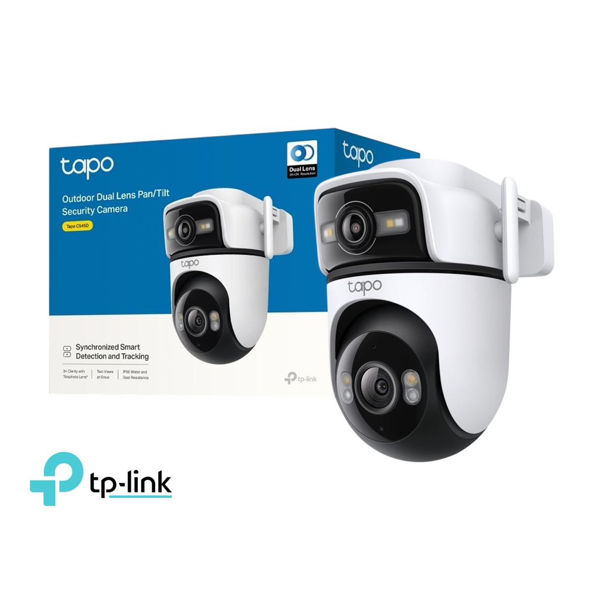 TP LINK - Cámara Seguridad Tp-Link Tapo C545D 2K 3MP Doble lente 2k + 2k Detección IA Vehículos
