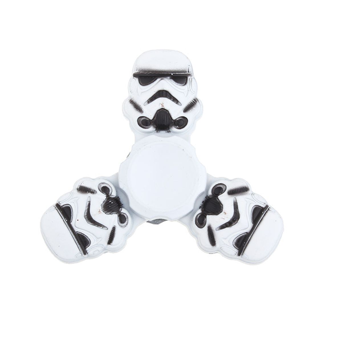 GENERICO - Spinner Antiestrés Metálico de 3 Puntas Inspirado en Stormtrooper – Diseño Sci-Fi y Giro Preciso