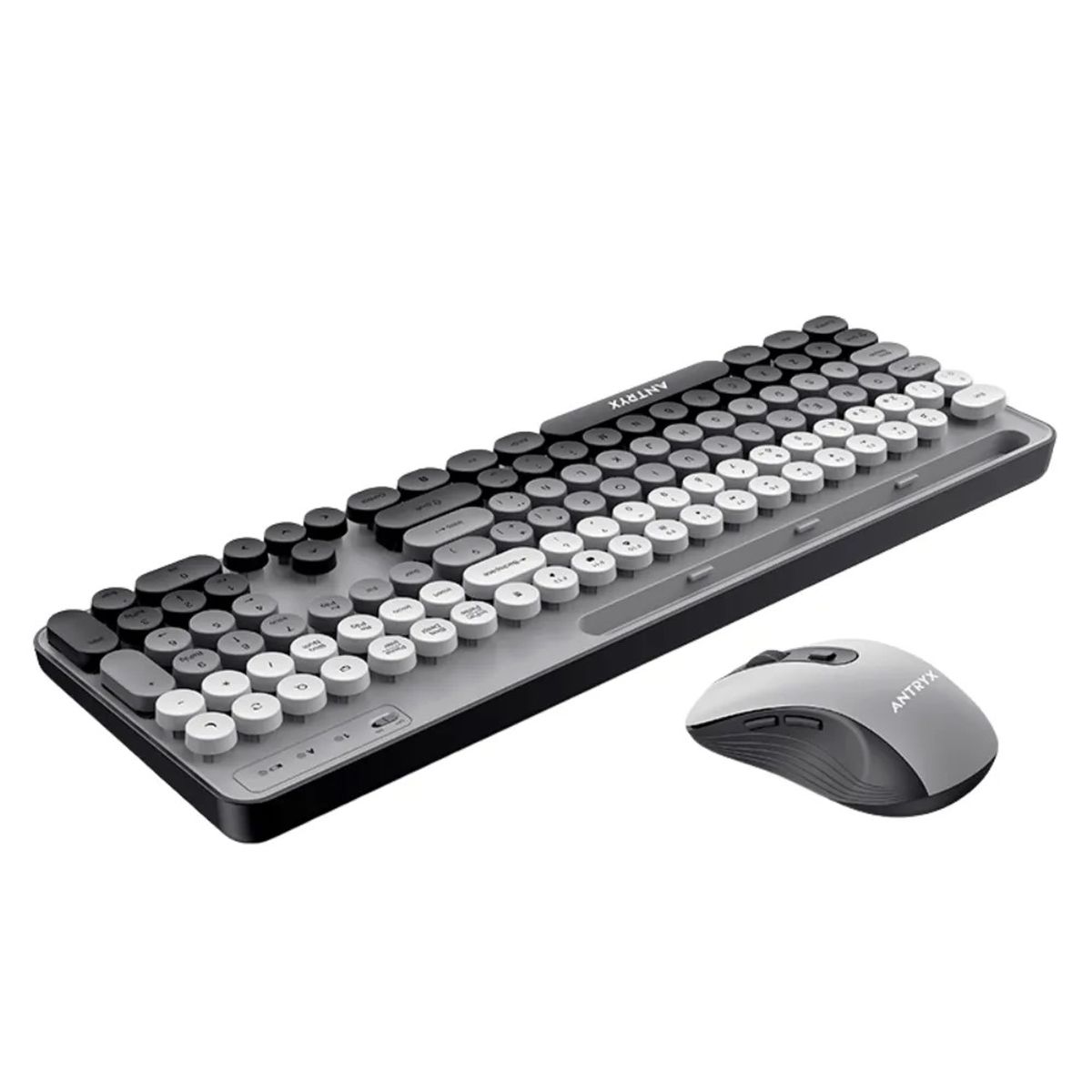 ANTRYX - Teclado Y Mouse Inalámbrico Antryx Ws-970 Gris - Diseño Elegante Y Conectividad Sin Cables