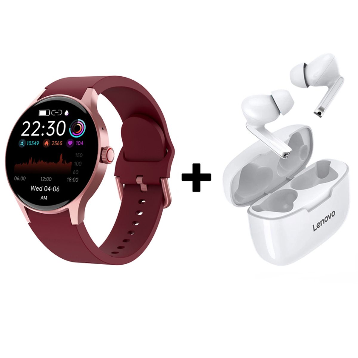 LENOVO - Audífonos Bluetooth Lenovo XT90 y Reloj Inteligente Smart Watch Y80