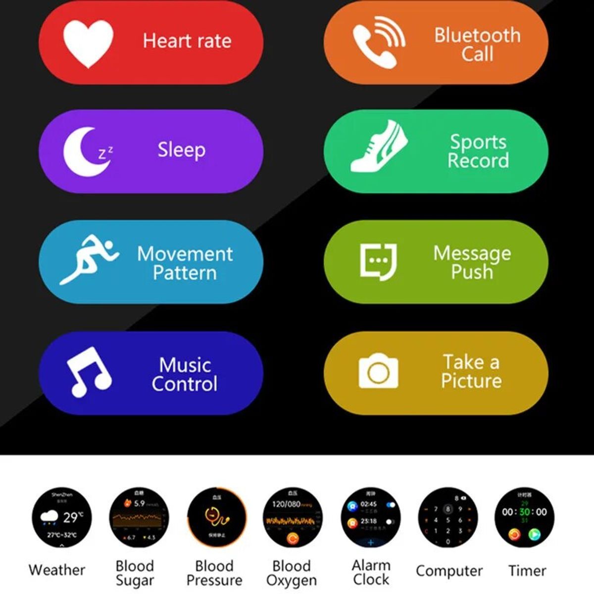 LENOVO - Audífonos Bluetooth Lenovo HT38 y Reloj Inteligente Smart Watch Y80