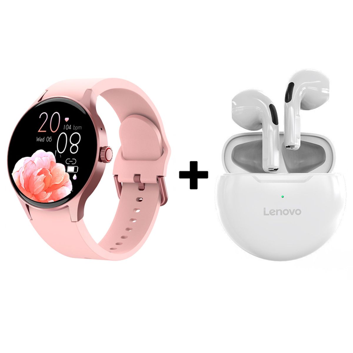 LENOVO - Audífonos Bluetooth Lenovo HT38 y Reloj Inteligente Smart Watch Y80