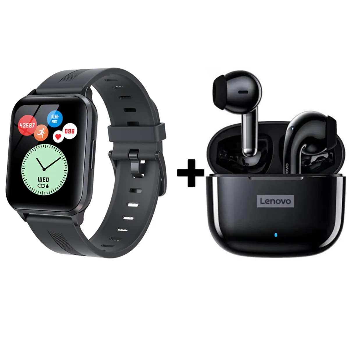 LENOVO - Audífonos Bluetooth Lenovo LP40 PRO y Reloj Inteligente Y79