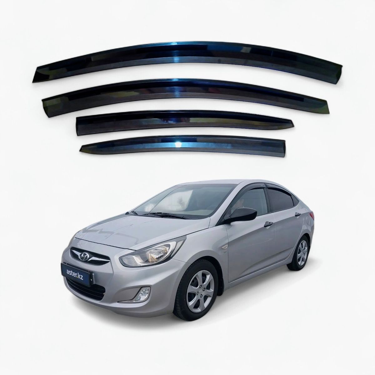 GENERICO - correlluvias negro smoke hiunday accent 2011 - 2019 4 piezas.