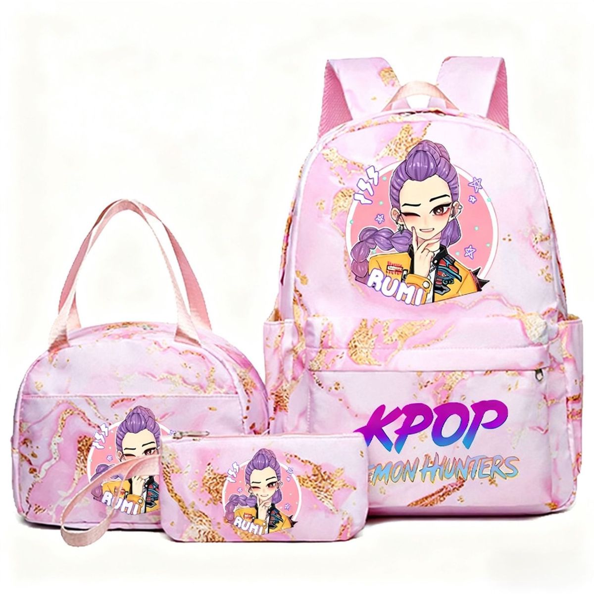 TIOZONEY - Juego de mochila escolar Kpop Las Guerreras K-pop Huntrix Cazadoras de demonios