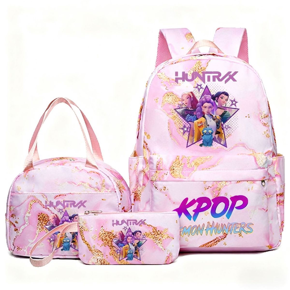 TIOZONEY - Juego de mochila escolar Kpop Las Guerreras K-pop Huntrix Cazadoras de demonios
