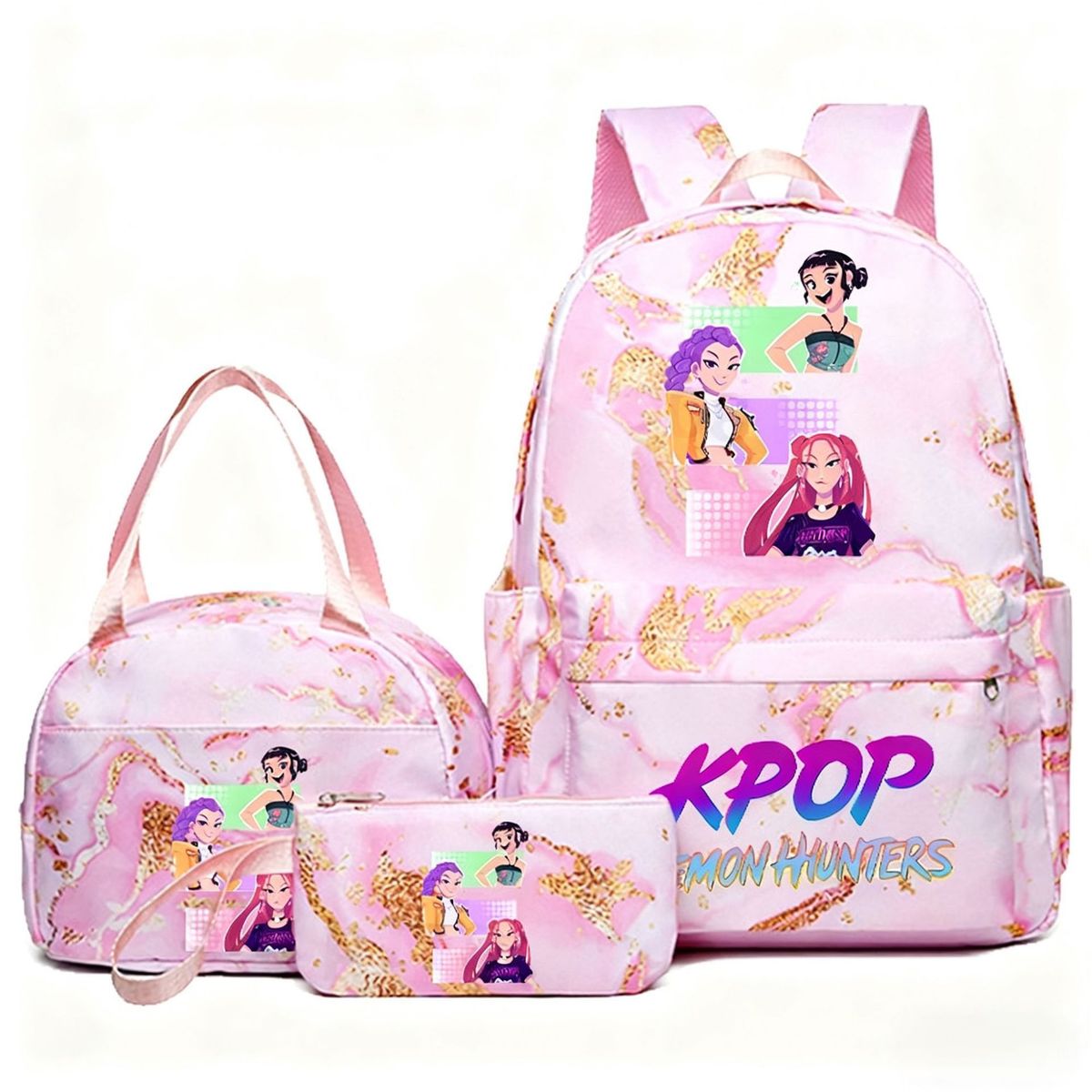 TIOZONEY - Juego de mochila escolar Kpop Las Guerreras K-pop Huntrix Cazadoras de demonios