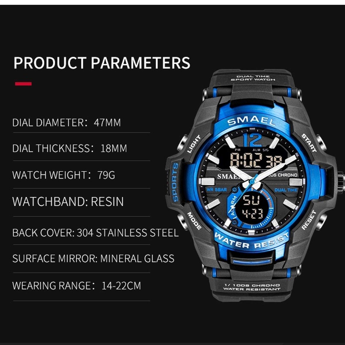 SMAEL - RELOJ PARA HOMBRE MARCA SMAEL1805