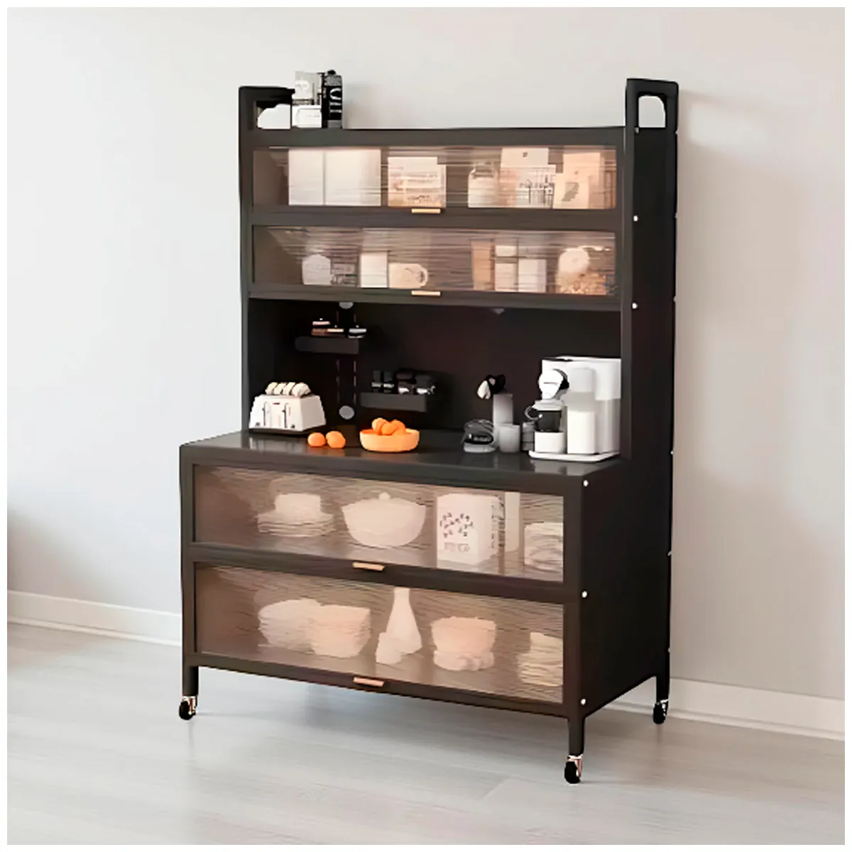 Estante de cocina de 6 pisos negro 180 cm, marca GENERICO - Foto Principal