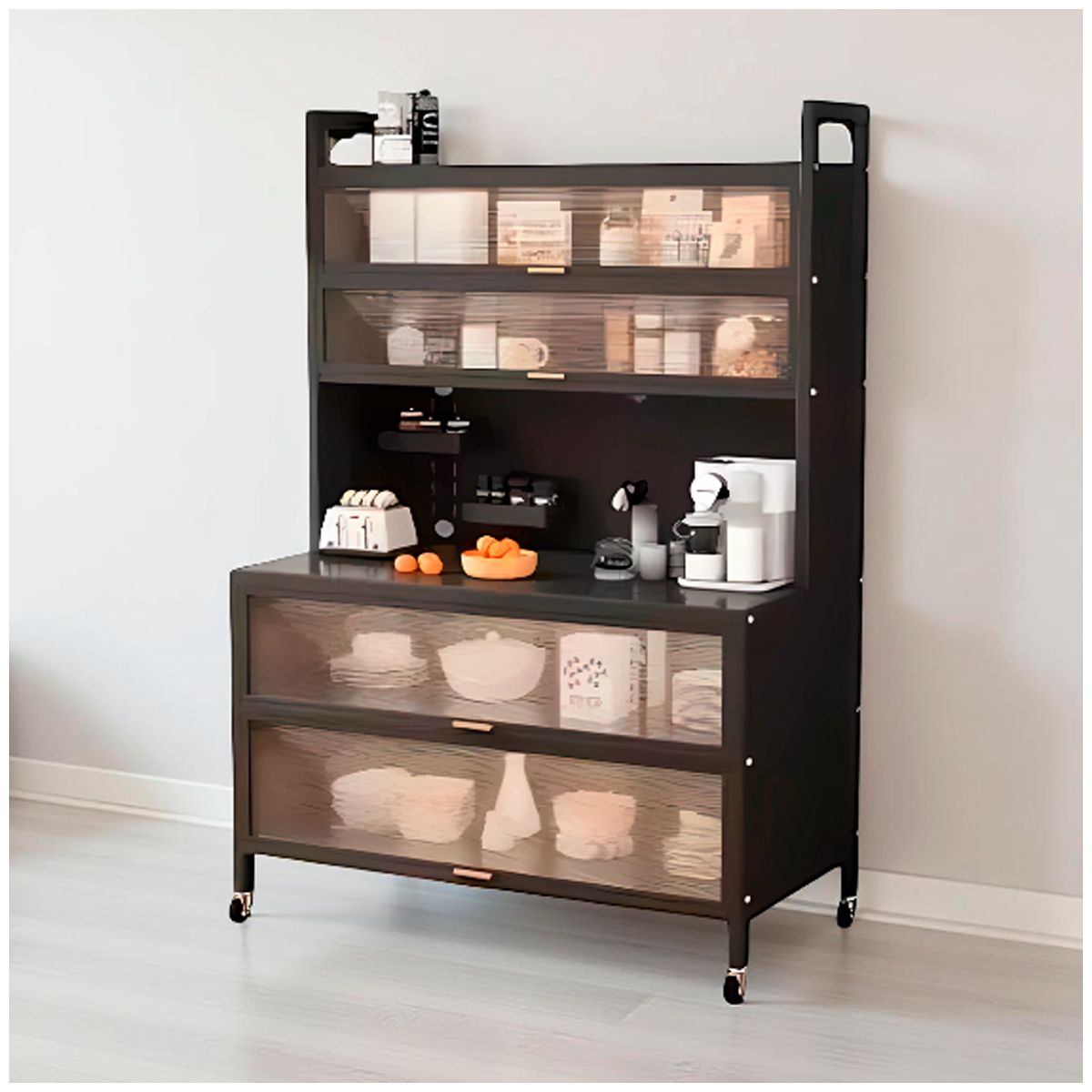 Estante de cocina de 6 pisos negro 180 cm, marca GENERICO - Foto Principal