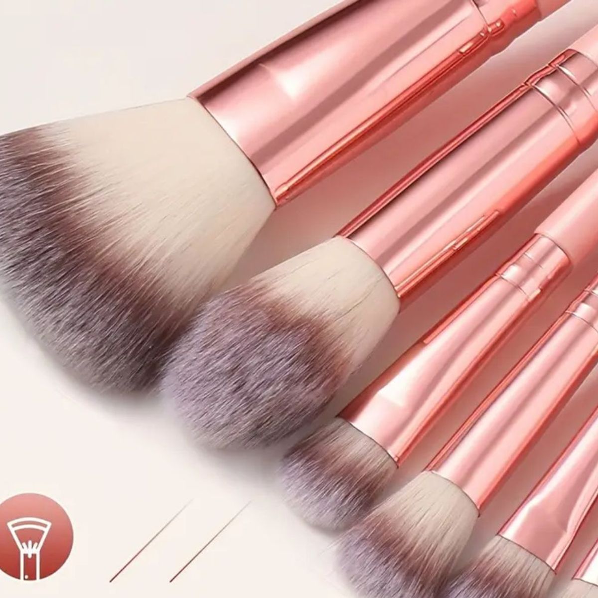 GENERICO - Set de 13 Brochas Profesionales Hipoalergénicas color ROSADO