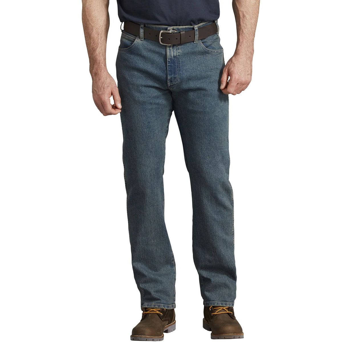 DICKIES - PANTALON JEAN DICKIES  5 BOLSILLOS FLEX HOMBRE -TEÑIDO CAQUI