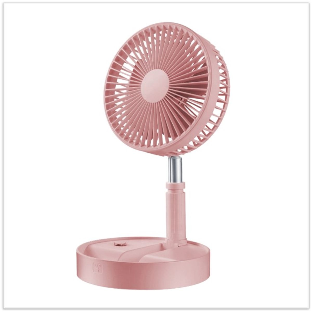GENERICO - ventilador plegable recargable de escritorio o piso ROSA
