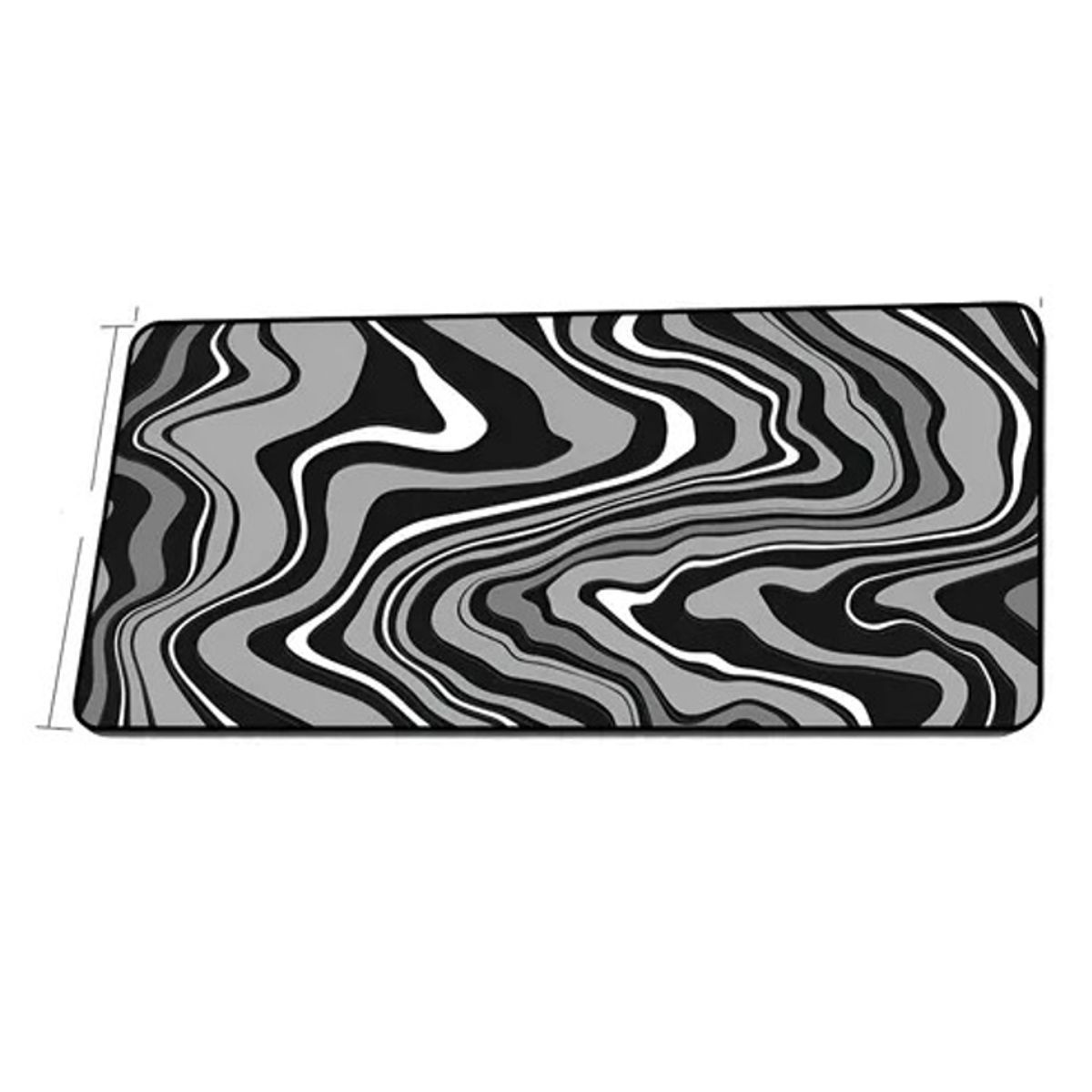 OEM - PAD MOUSE XL CROMADO BLANCO CON NEGRO 40X90CM