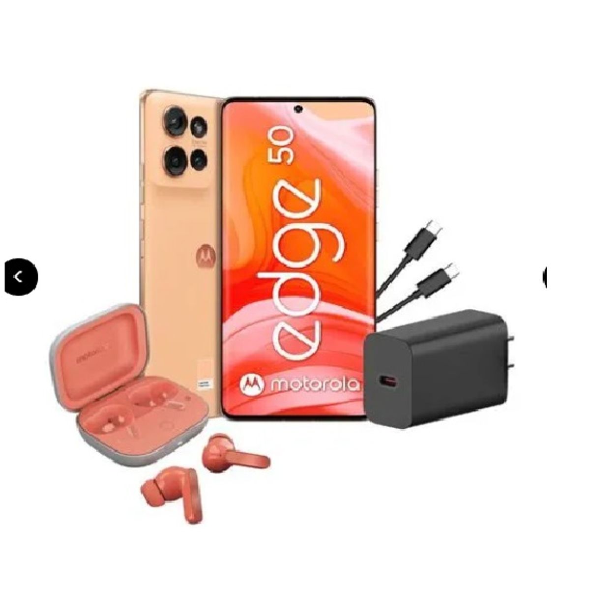 MOTOROLA - Motorola Moto Edge 50 256Gb 12Gb 50 Mp + 13Mp + 10Mp 6.7" Naranja + Moto Buds