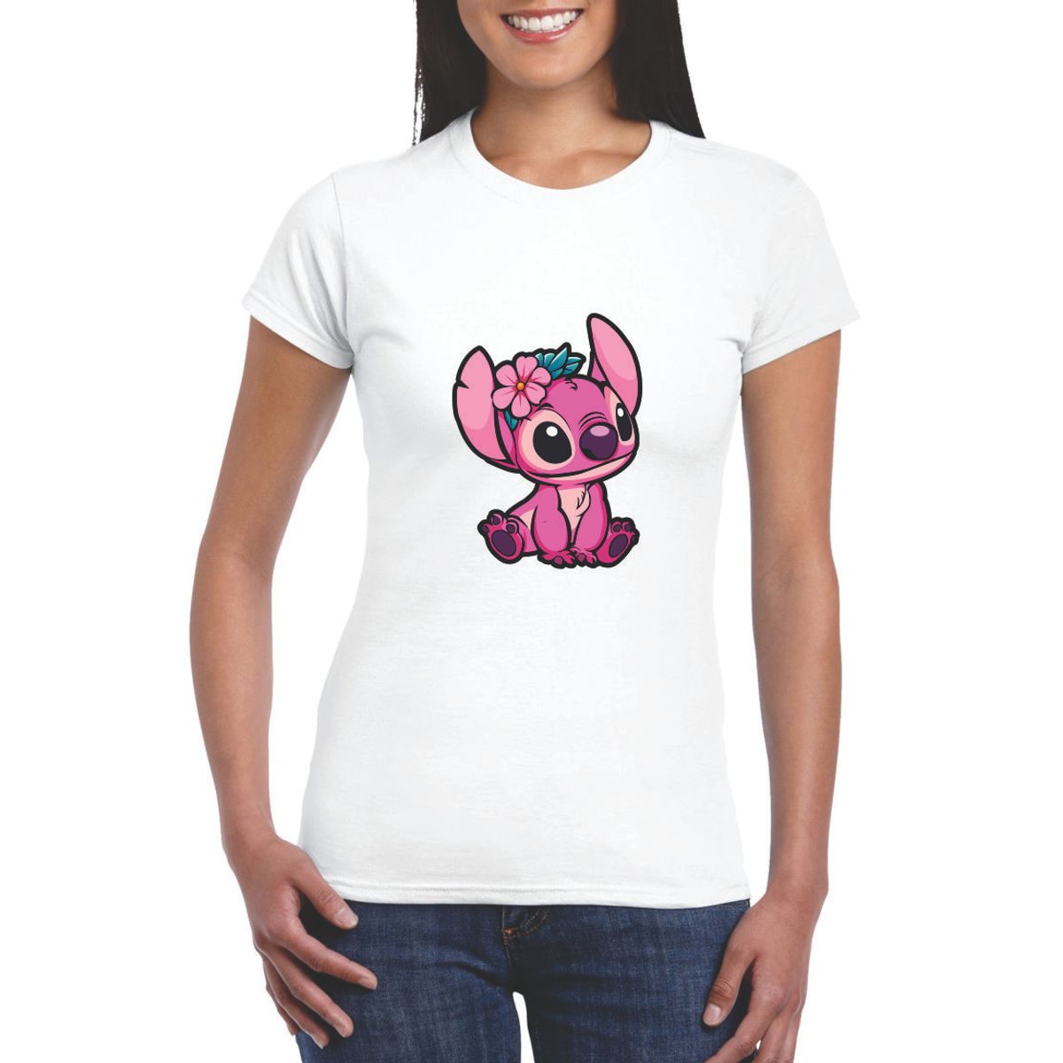 GENERICO - Polo Mujer diseño Angel - Blanco