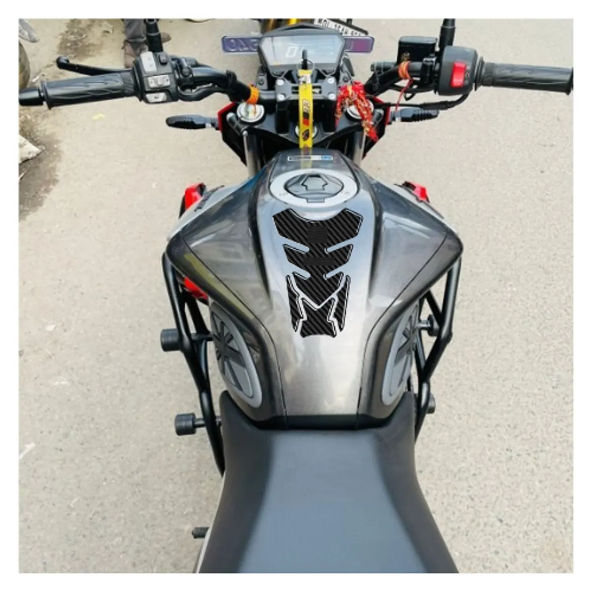 GENERICO - STICKER TANQUE LATEX FIBRA DE CARBONO 4PCS