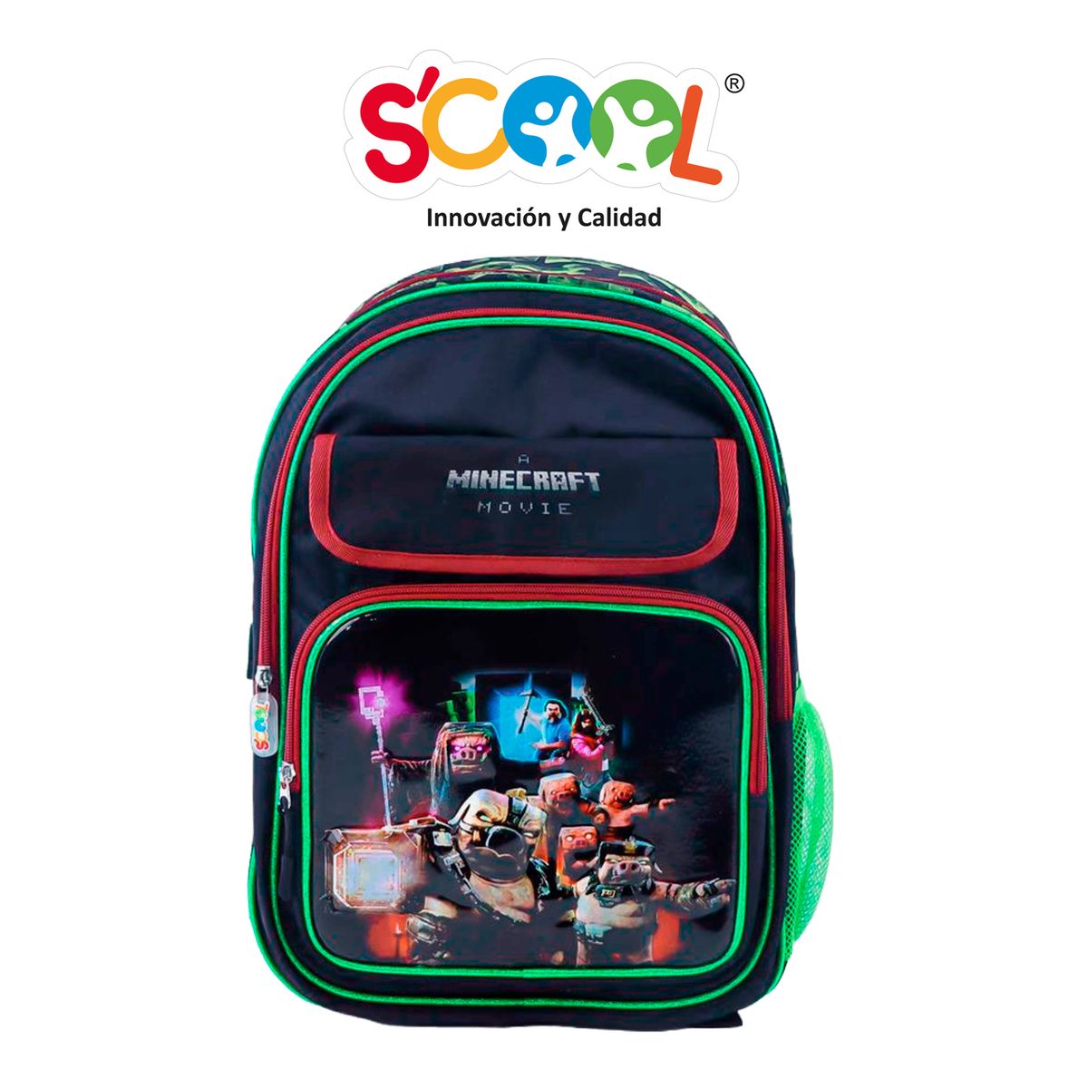 SCOOL - SET MOCHILA SCOOL MAGIC 4 BOL  METALIC MINECRAFT