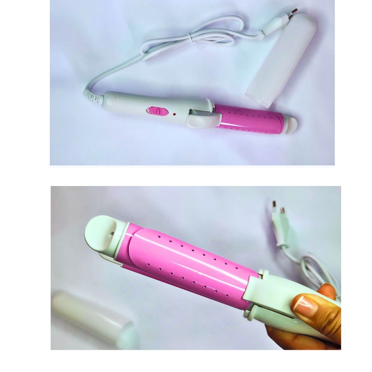 GENERICO - RIZADOR DE PELO 2 EN 1- ROSADO