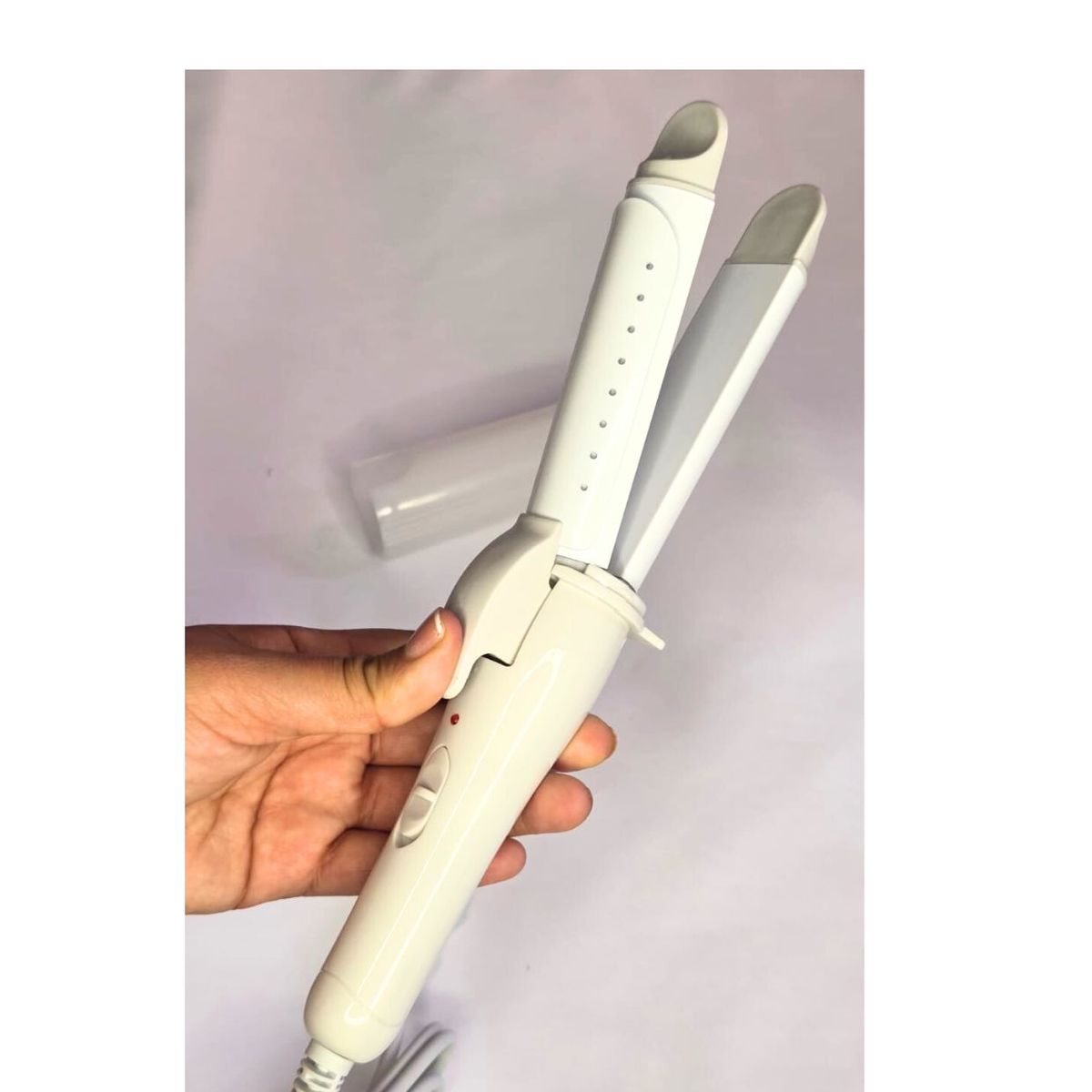 GENERICO - RIZADOR DE PELO 2 EN 1- BLANCO