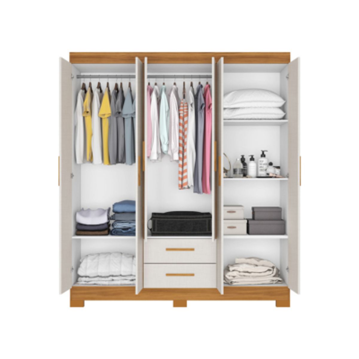 LOAGO - ROPERO 6 PUERTAS 2 CAJONES NT-5130