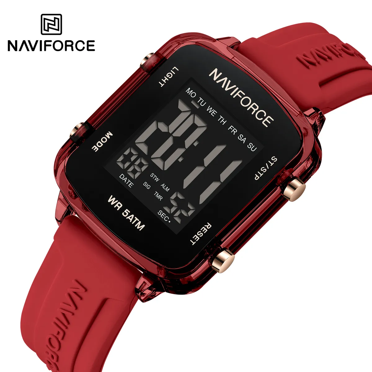 NAVIFORCE - Reloj Naviforce NF7120 Digital Correa Silicona Para dama