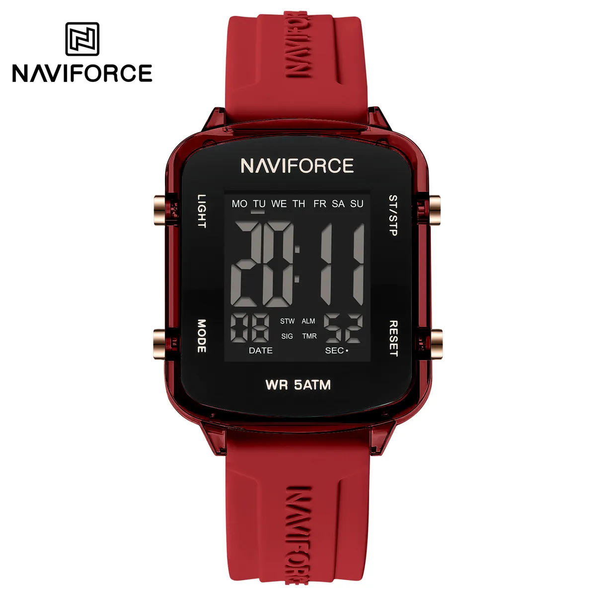 NAVIFORCE - Reloj Naviforce NF7120 Digital Correa Silicona Para dama