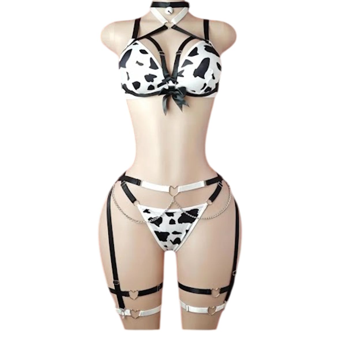 GENERICO - DISFRAZ DE VAQUITA LENCERIA DE VACA SEXY L