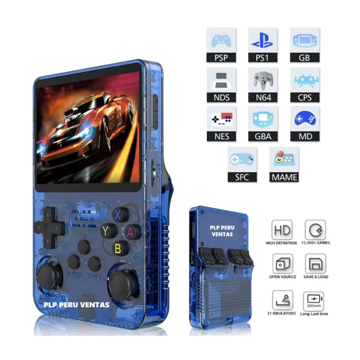 OEM - Consola Portatil R36S 128GB 3500mAh Azul