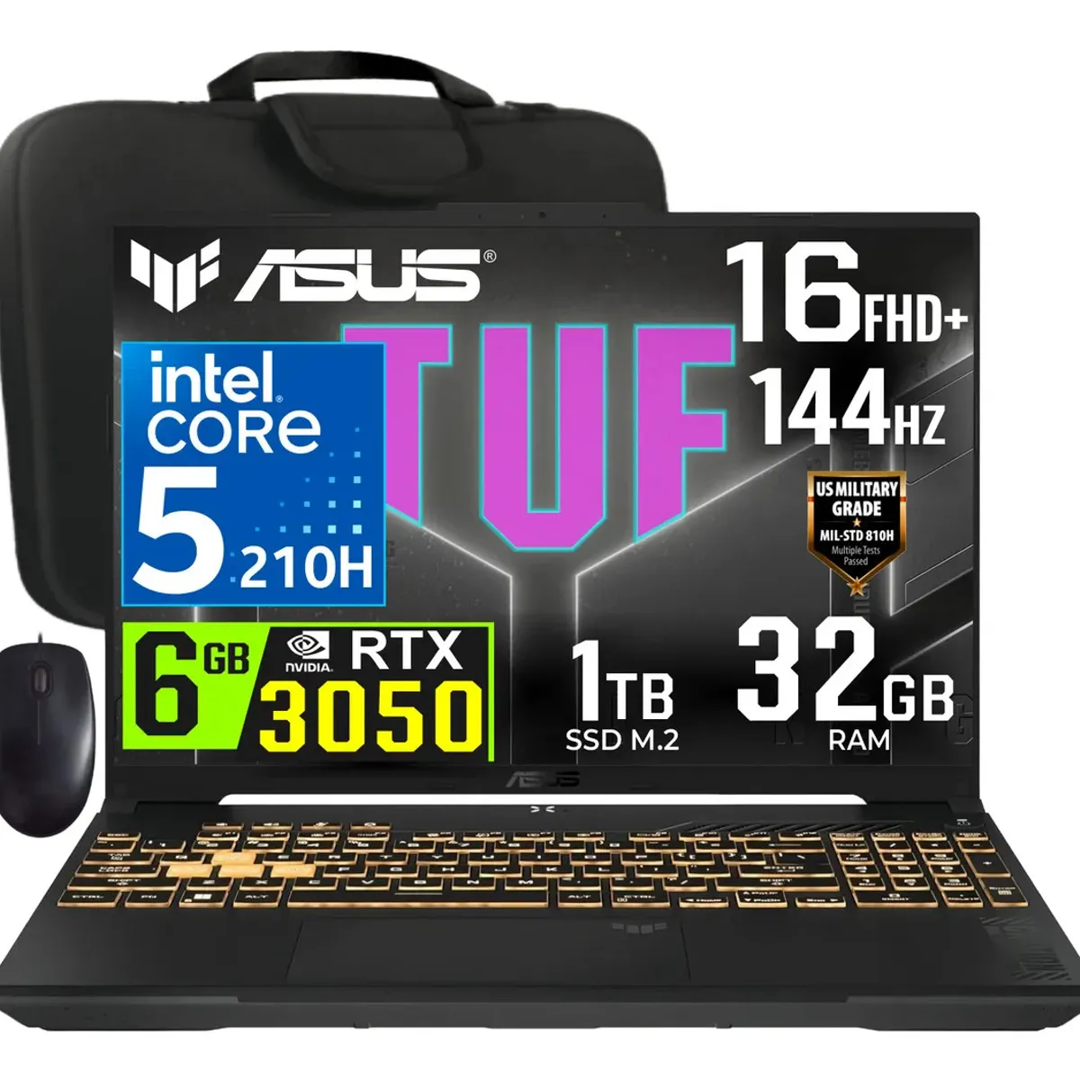 ASUS - Laptop Asus Tuf Gaming F16 Core 5 32gb Ram 1tb Ssd Nvidia RTX 3050 16 FHD+ 144hz