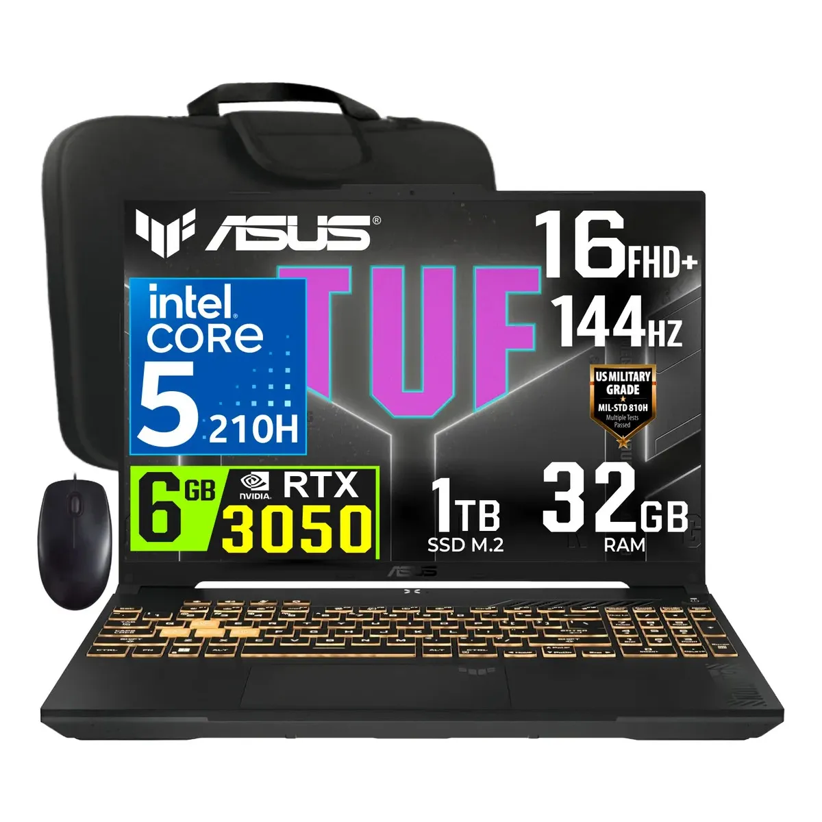 ASUS - Laptop Asus Tuf Gaming F16 Core 5 32gb Ram 1tb Ssd Nvidia RTX 3050 16 FHD+ 144hz