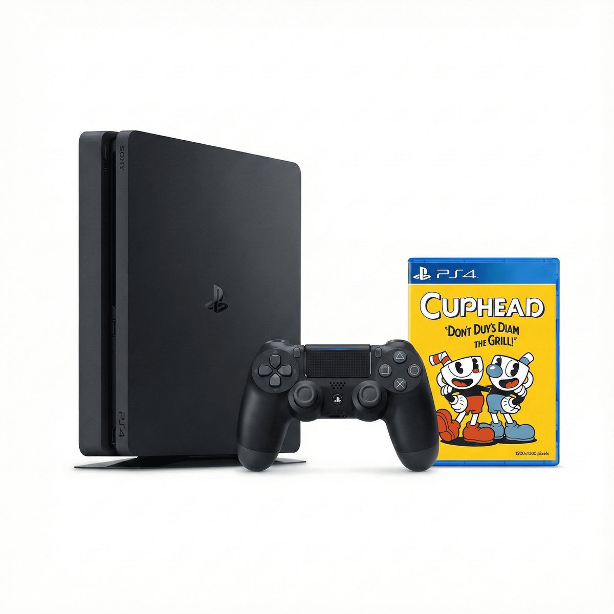 SONY - Consola PS4 Slim 1TB Negro + CUPHEAD Reacondicionada