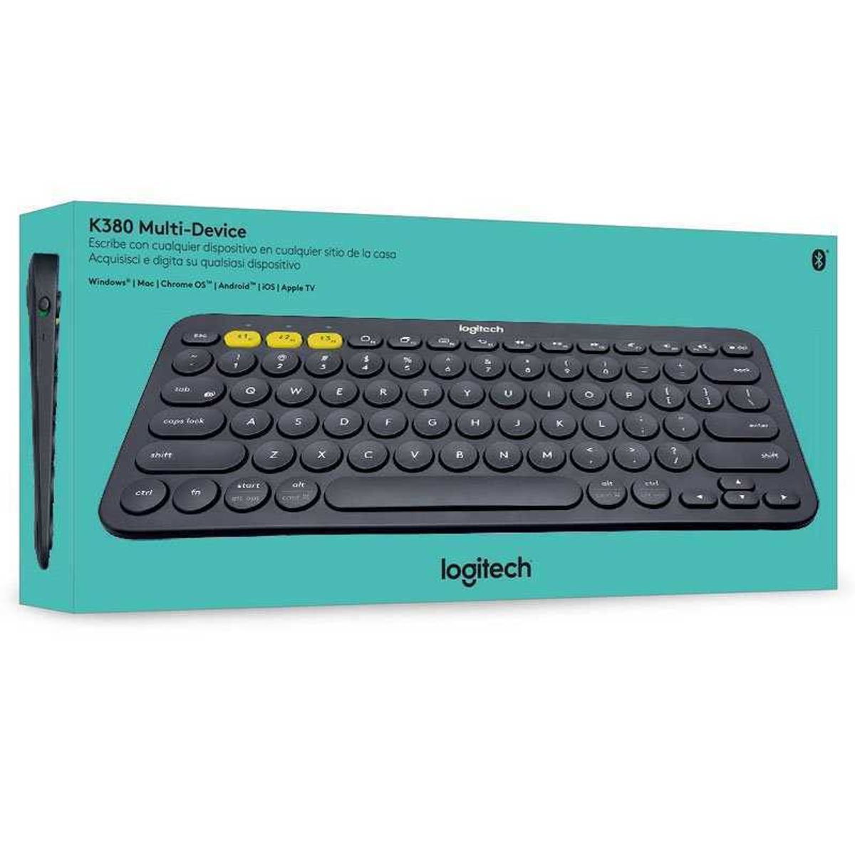 LOGITECH - Teclado Inalámbrico Logitech K380 conexión multidispositivo Azul