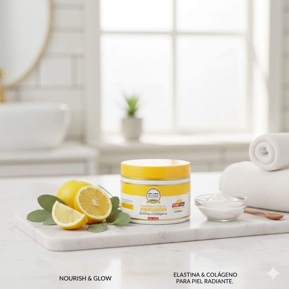 GENERICO - Crema Hidratante facial con elastina y colágeno 283g