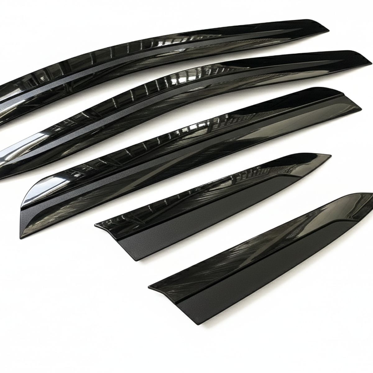 JET - Correlluvias Premium Negro ABS Para Toyota Rush 2017On Set Completo 6 Piezas