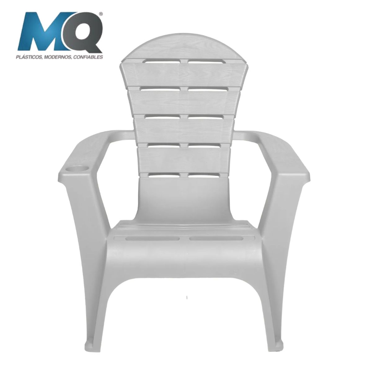QRUBBER - Silla de playa Adirondack  Modelo Montana  color silver  MQ