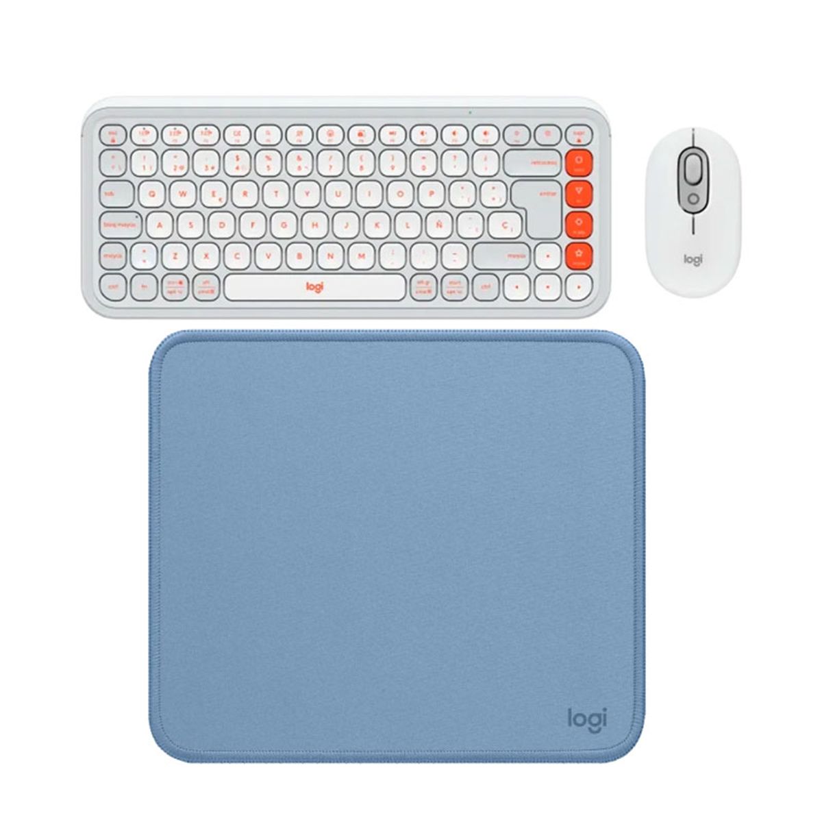 LOGITECH - COMBO LOGITECH TECLAD+ MOUSE POP ICON BLUETOOTH+PAD MOUSE 200X230