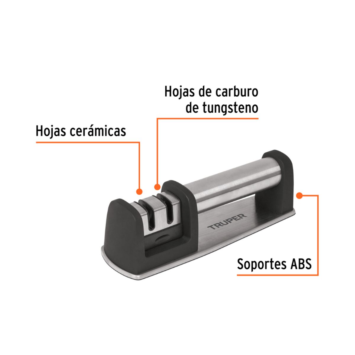 Truper - Afilador de Cuchillos Profesional de Acero Inoxidable Truper AFI-CUX 15147