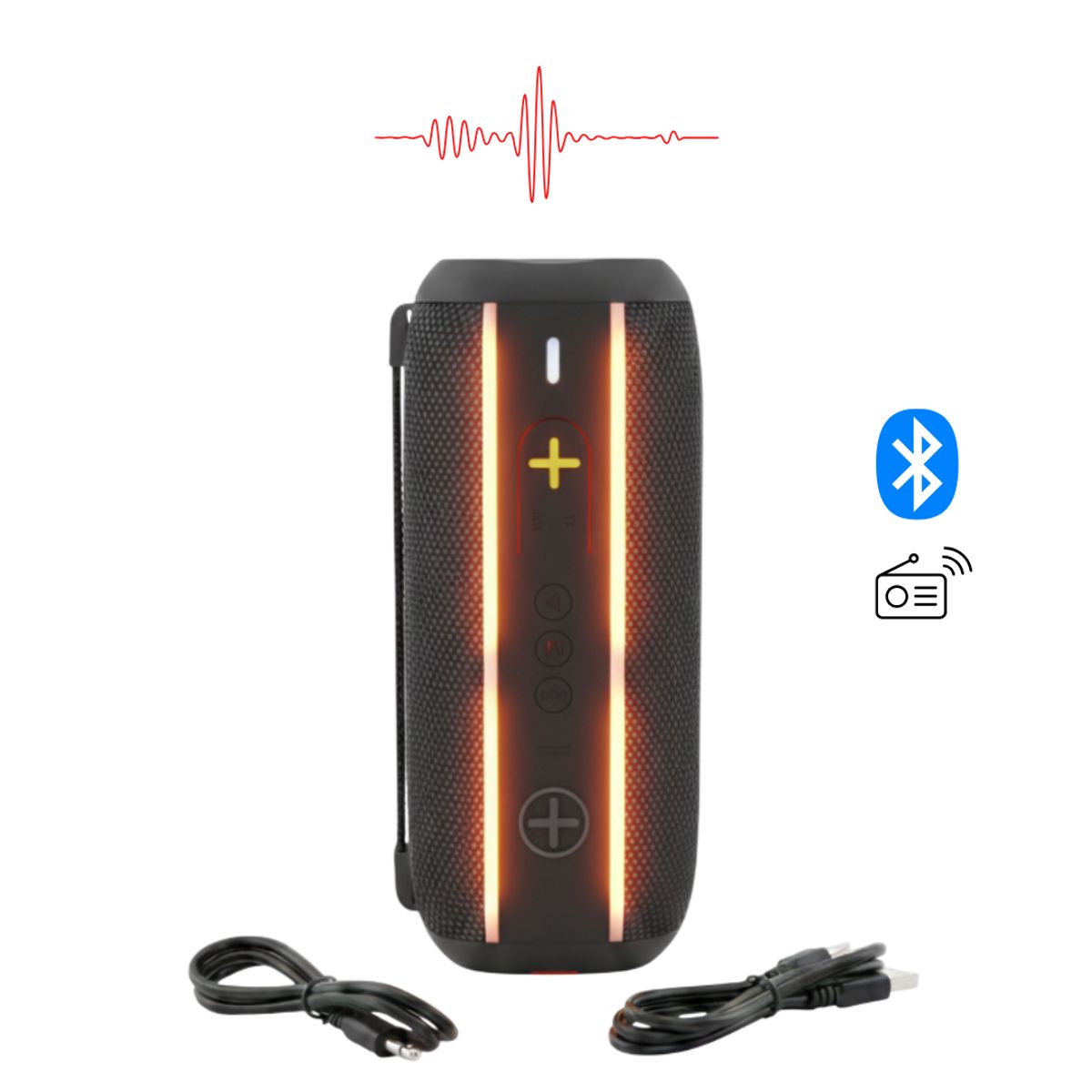 GENERICO - PARLANTE KMS-263 NEGRO BLUETOOTH PORTÁTIL