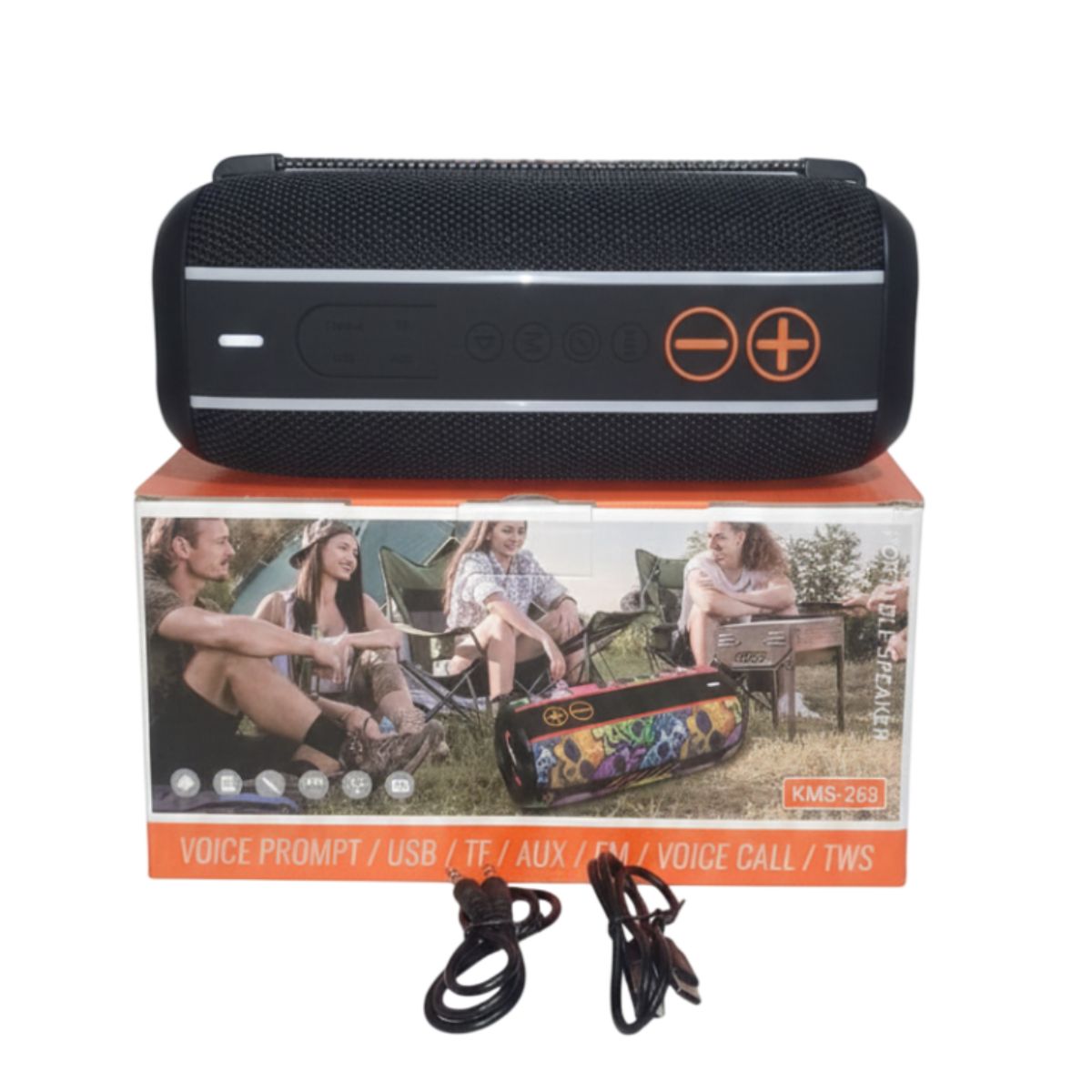 GENERICO - PARLANTE KMS-263 NEGRO BLUETOOTH PORTÁTIL