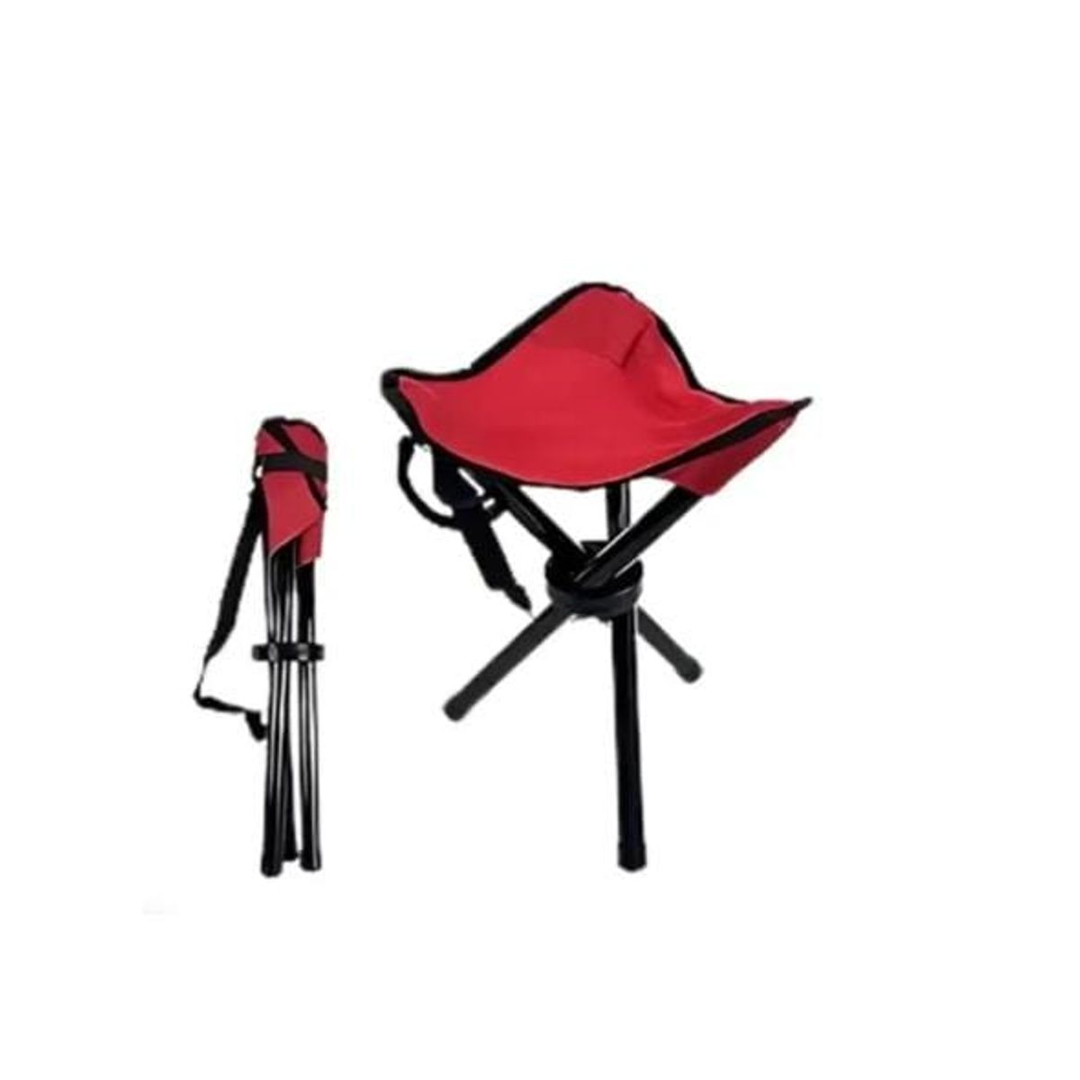 GENERICO - Taburete Plegable Para Camping rojo