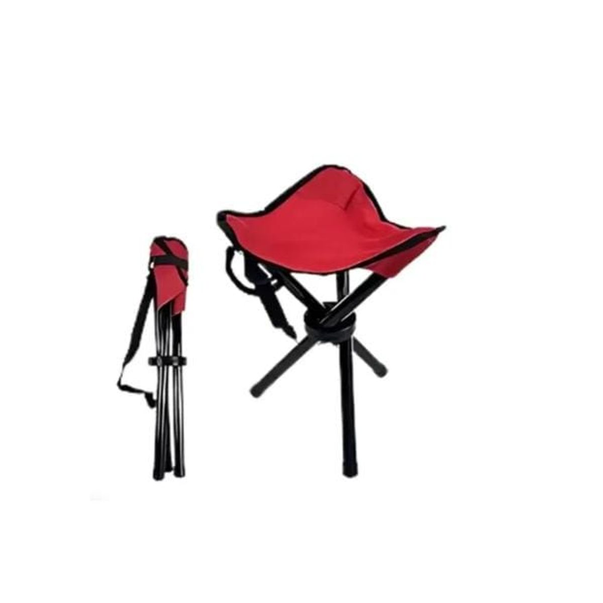 GENERICO - Taburete Plegable Para Camping rojo