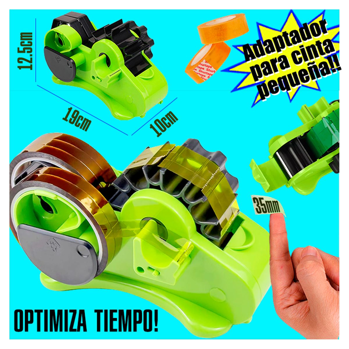 GENERICO - Dispensador cortador rotativo de Cinta Térmica sublimación - Adhesiva Oficina