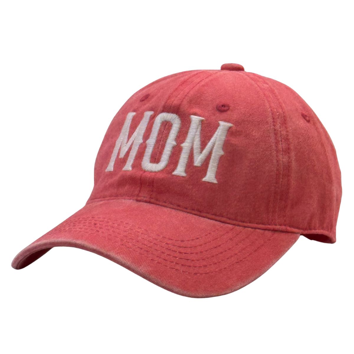 GENERICO - Gorra Vintage Casual para Mujer Color Melón con Bordado Ecológico MOM