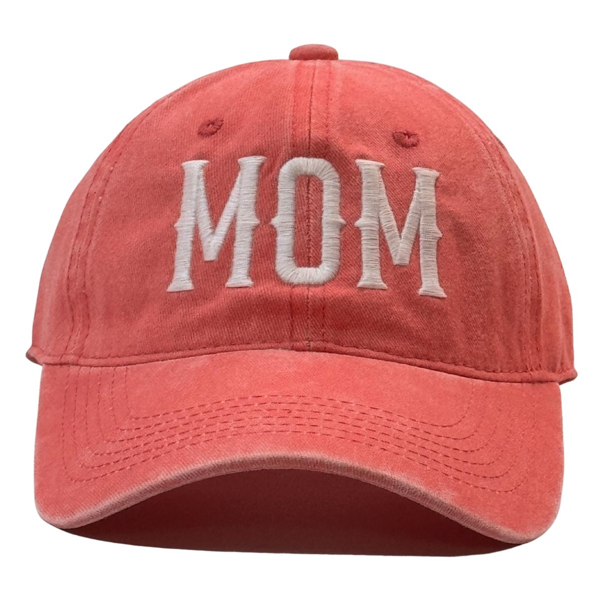 GENERICO - Gorra Vintage Casual para Mujer Color Melón con Bordado Ecológico MOM
