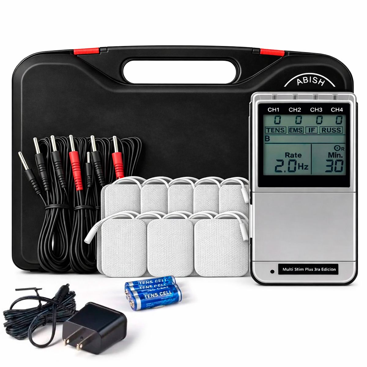 PERUMASSAGE - Multi Stim Plus 3 Ediciòn. 4 Canales (TENS / EMS / IF / RUSAS)