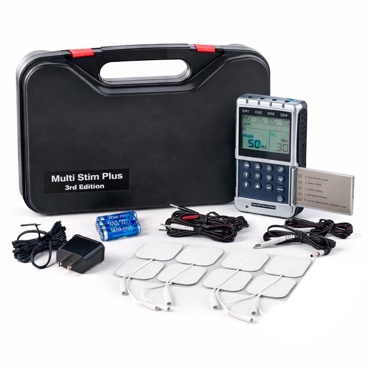 PERUMASSAGE - Multi Stim Plus 3 Ediciòn. 4 Canales (TENS / EMS / IF / RUSAS)