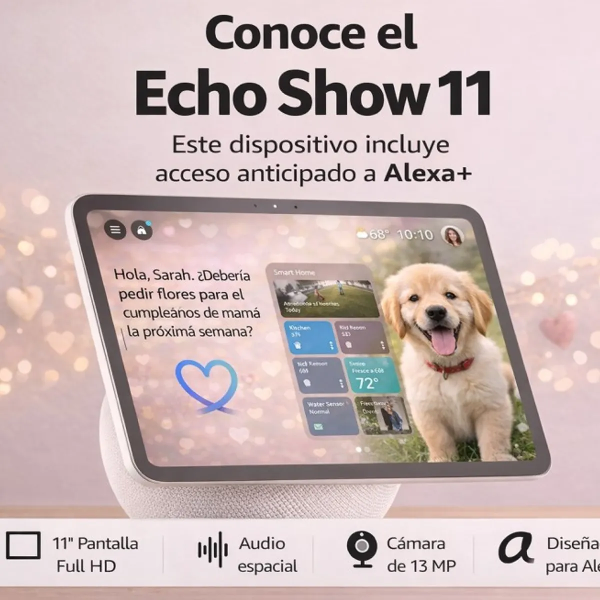 AMAZON - Echo Show 11 Amazon, Pantalla Inteligente Full HD de 11”