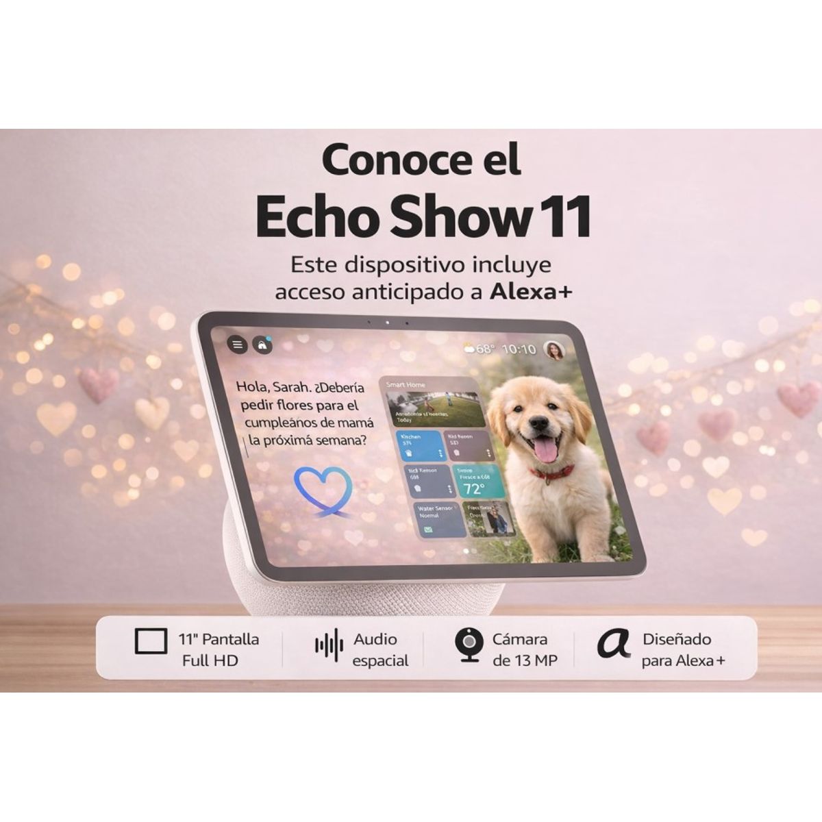 AMAZON - Echo Show 11 Amazon, Pantalla Inteligente Full HD de 11”